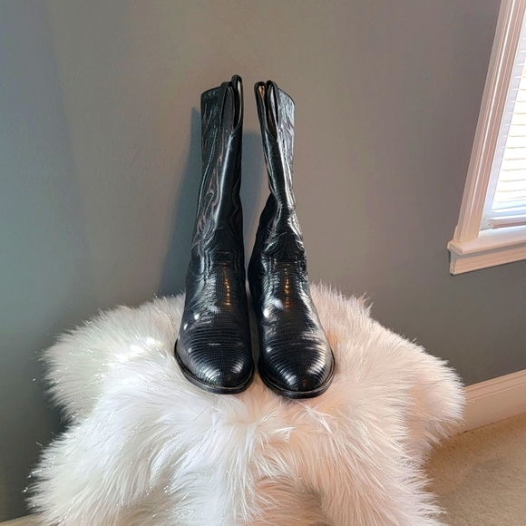 Genuine Lizard Cowboy Boots - Picture 3 of 12